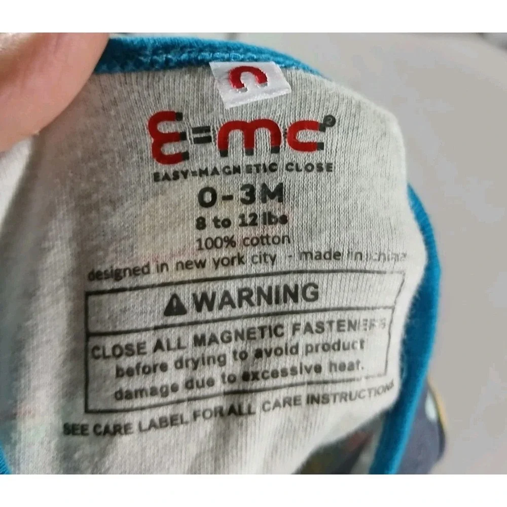 Magnetic Me E=MC2 Solar System Footed Sleeper 0-3 Months 8 to 12 lbs Cotton